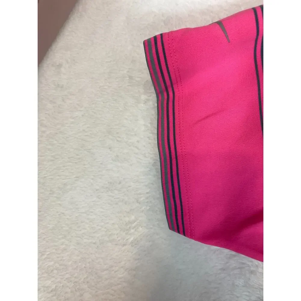 Nike Golf Tour Performance Dri-Fit Pink Striped Short Sleeve Polo Shirt‎ Men's M
